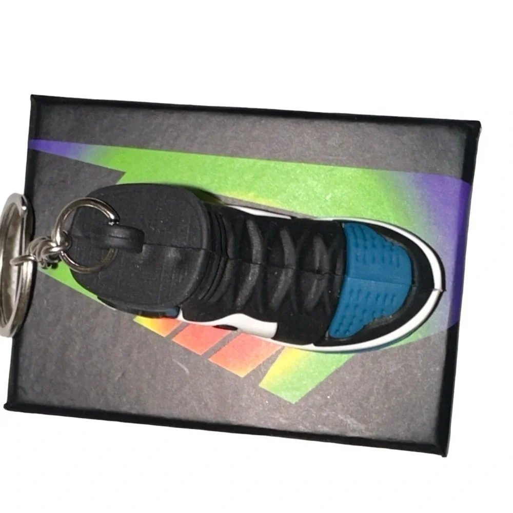 Air Jordan 1 High Top Nike Key Chain/ Bag Charm Teal/White/Black Comes w/box